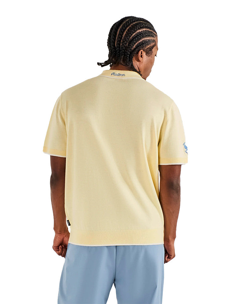 Malbon Blue Jay Knit Polo - Soft Yellow