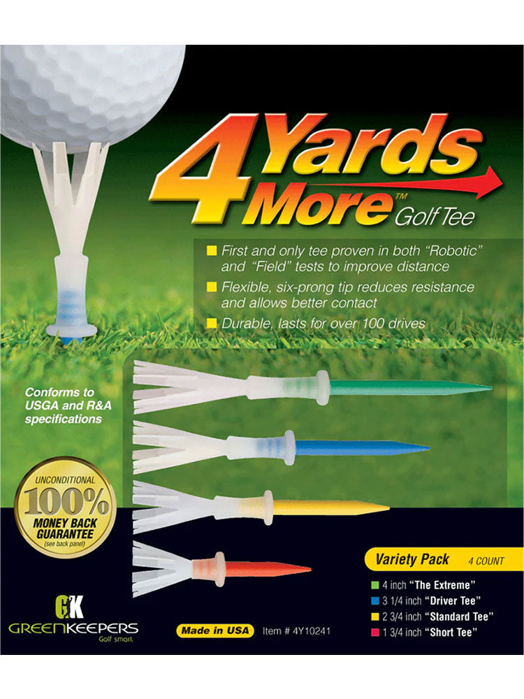 4YARDSMORE Golf Tees 4 Pack - Mixed Pack