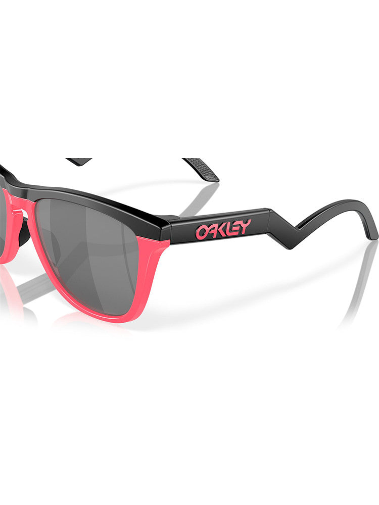 Oakley Frogskins Hybrid Sunglasses - Matte Black w/ Neon Pink