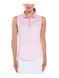 Ben Hogan Women's Medallion Dot Geo Sleeveless Polo - Orchid Smoke