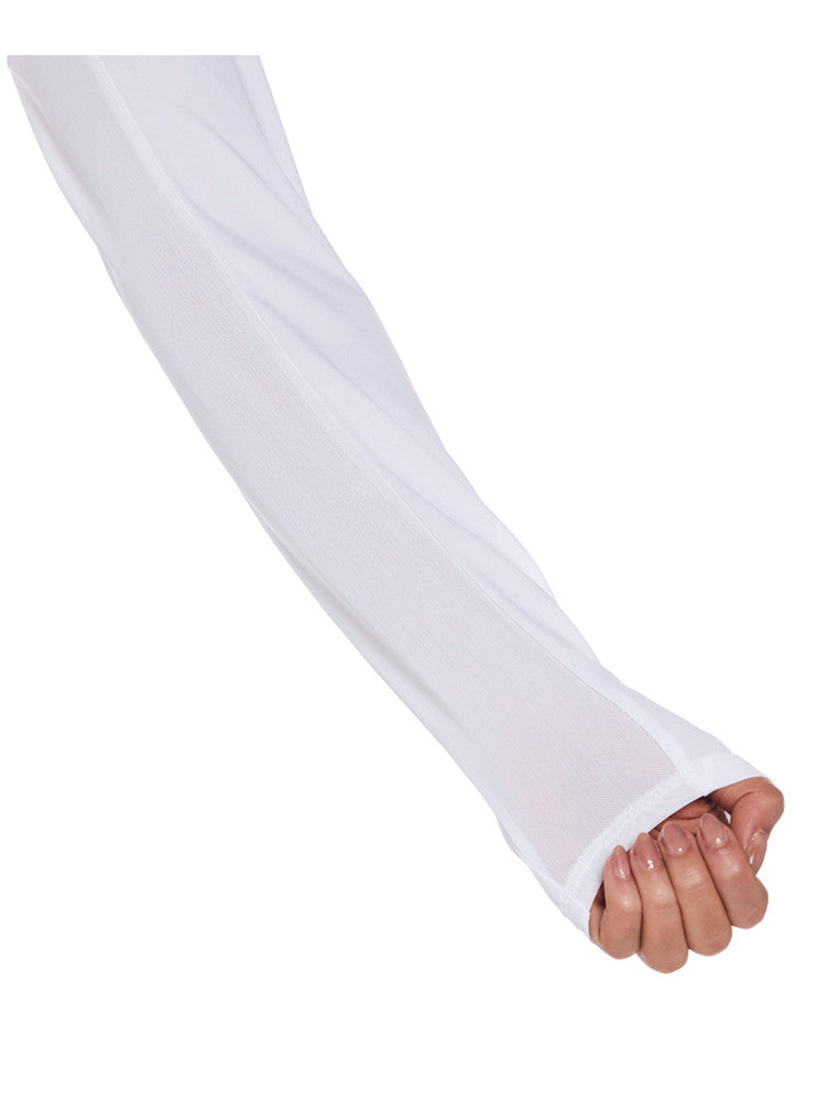 Ben Hogan Women's Solid Mock Neck Sun Protection Top - Bright White