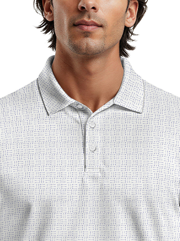 Ben Hogan Geo Printed Polo - Bright White
