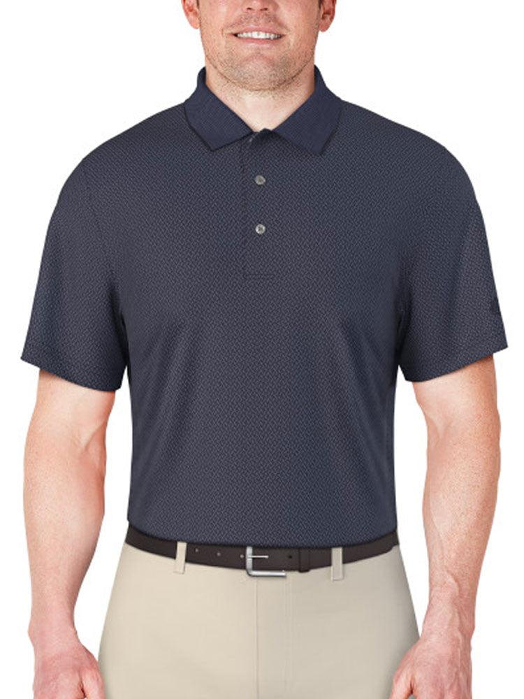 Ben Hogan 2 Tone Micro Geo Jacquard Polo - Peacoat