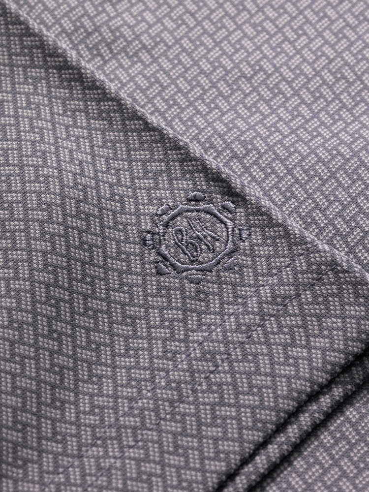 Ben Hogan 2 Tone Micro Geo Jacquard Polo - Tradewinds