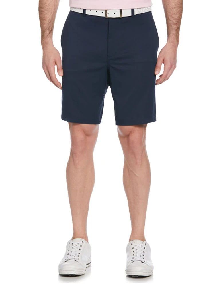Ben Hogan Active Waistband Flat Front 9-Inch Golf Short - Black Iris