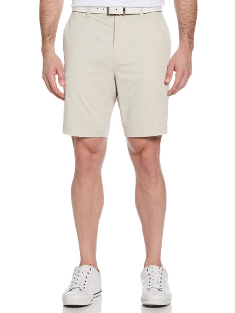 Ben Hogan Active Waistband Flat Front 9-Inch Golf Short - Silver Lining