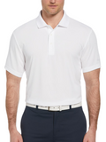 Ben Hogan Mini Ottoman Textured Polo Shirt - Bright White