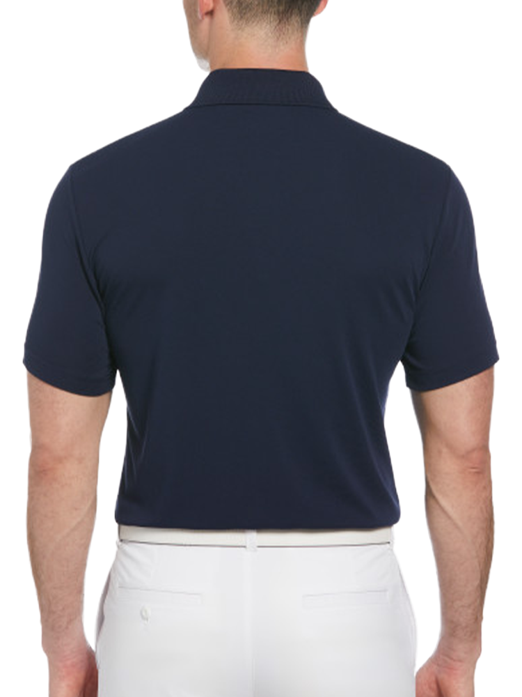 Ben Hogan Mini Ottoman Textured Polo Shirt - Peacoat
