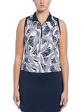 Ben Hogan Women's Leaf Print Sleeveless Top - Bright White