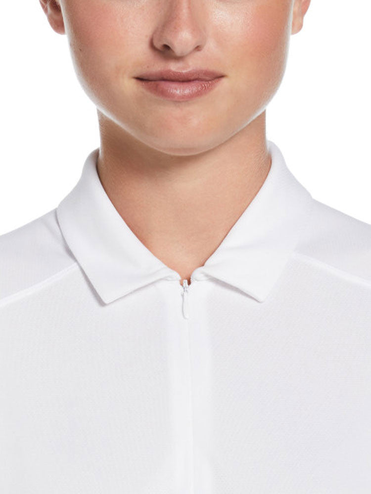 Ben Hogan Women's Solid Ventilation Polo - Bright White