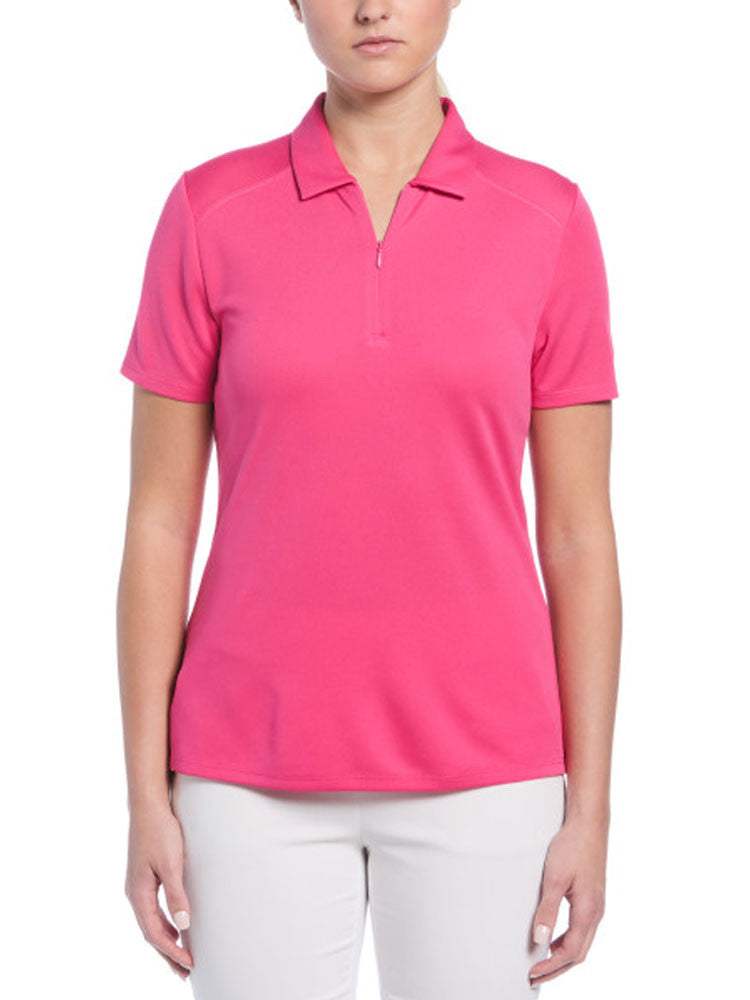 Ben Hogan Women's Solid Ventilation Polo - Fuchsia Purple