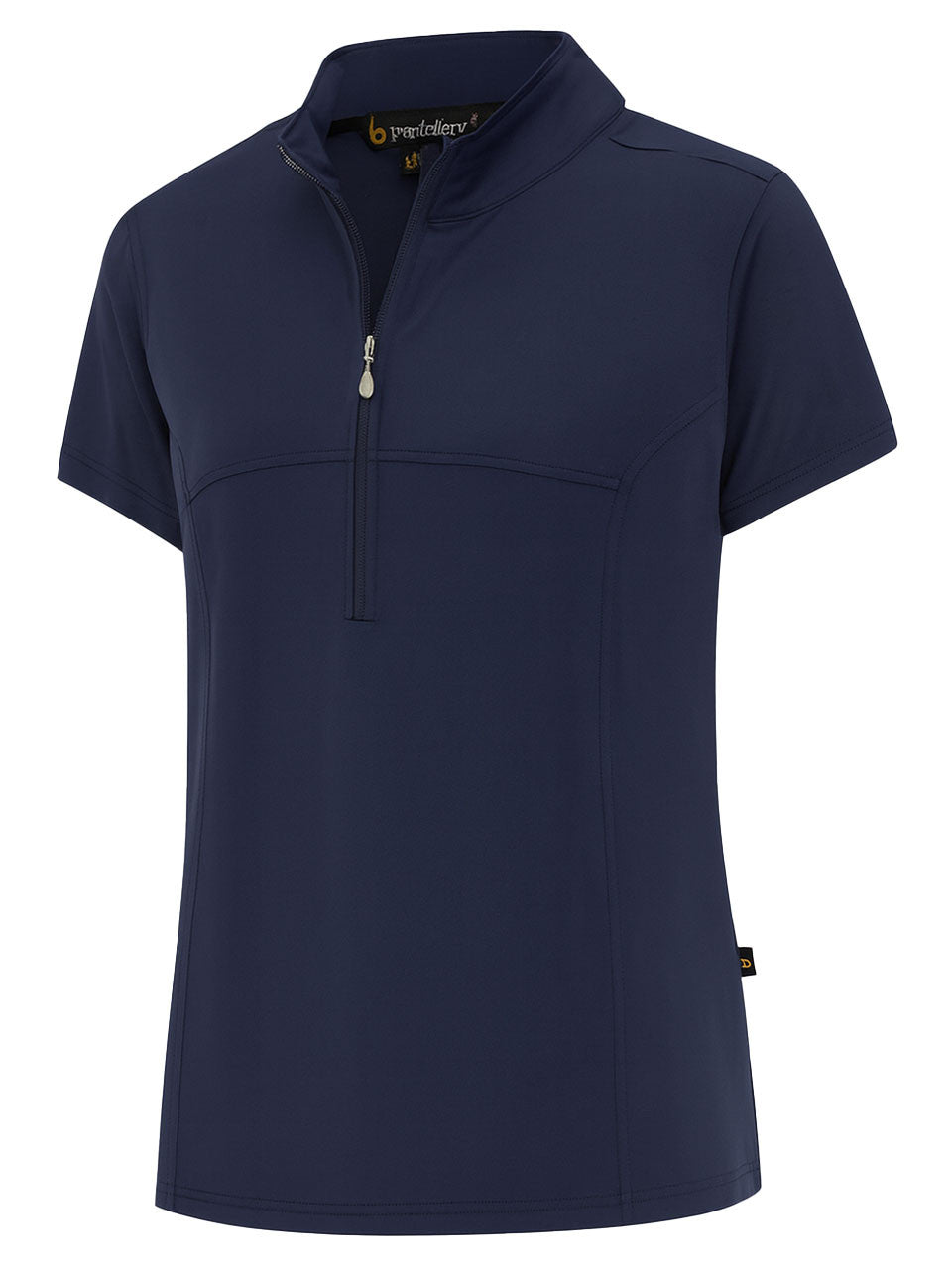 Birdee Sport Women's Breeze Uvee Zipper Short Sleeve Top - Navy