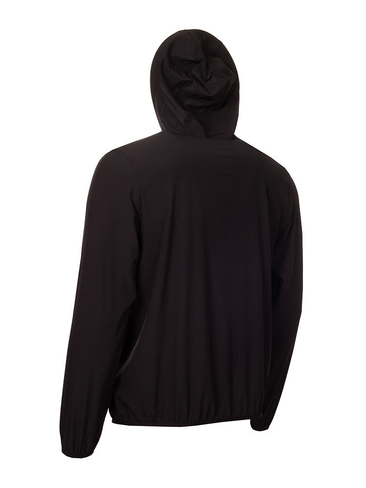Calvin Klein Latitude Hooded Full Zip Windbreaker - Black/Silver