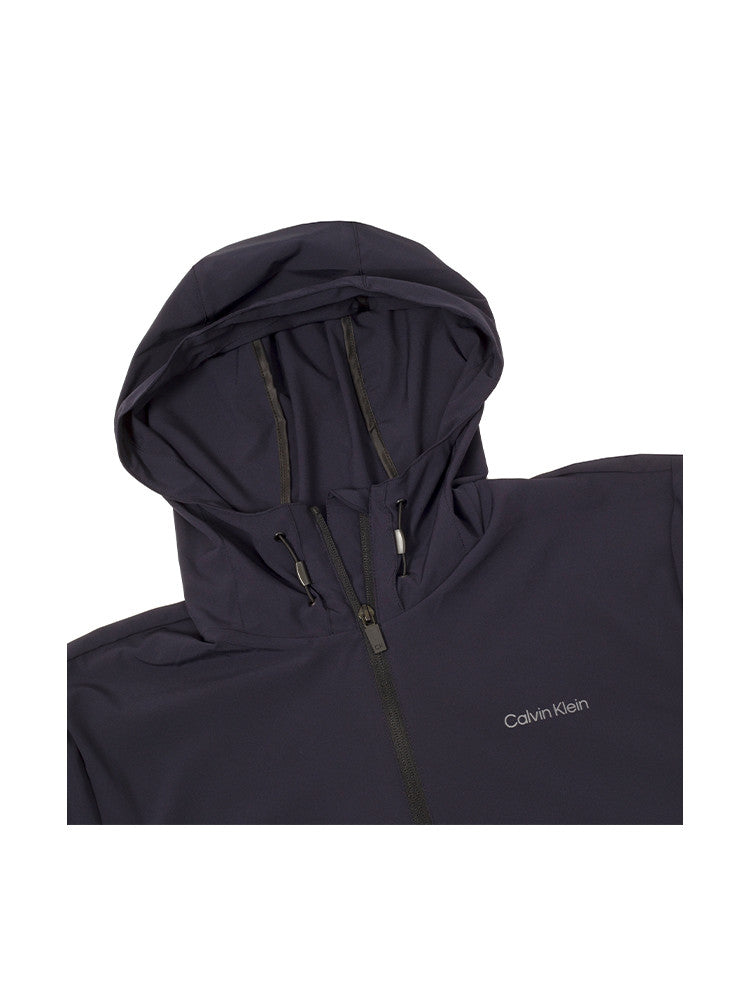 Calvin Klein Latitude Hooded Full Zip Windbreaker - Navy