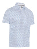 Callaway Albatross Geo Print Polo - Bright White