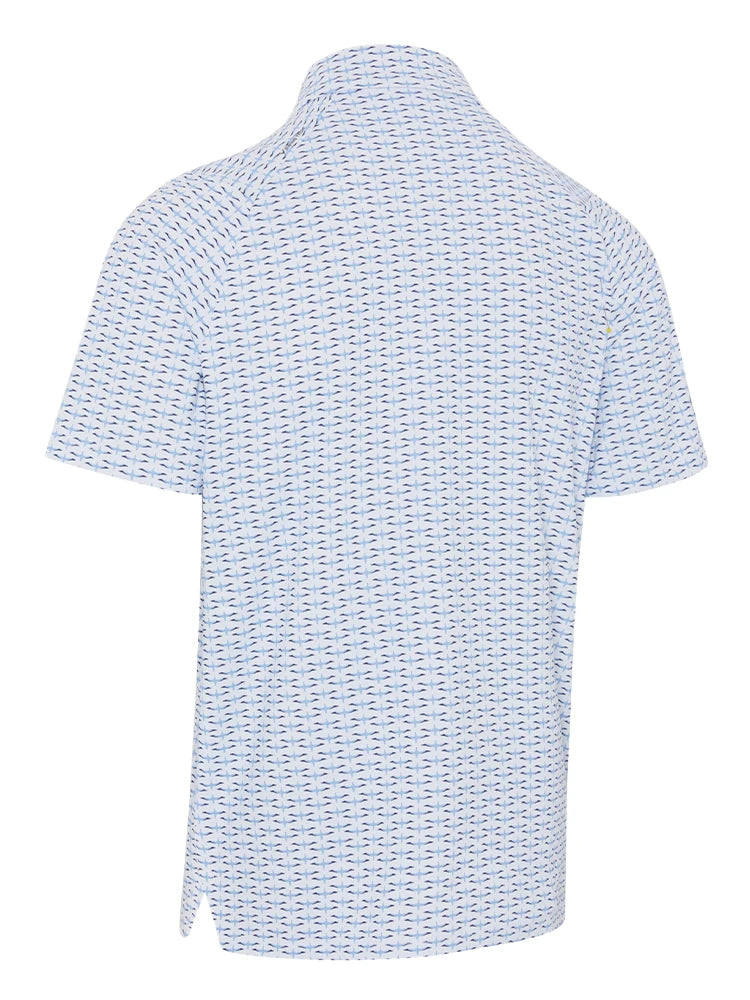 Callaway Albatross Geo Print Polo - Bright White