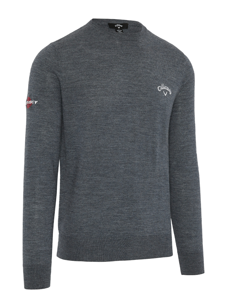 Callaway Crew Neck Merino Mix Sweater - Steel Heather