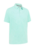 Callaway Gingham Print Polo - Neptune Green