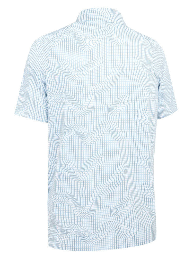 Callaway Gingham Print Polo - Bright White