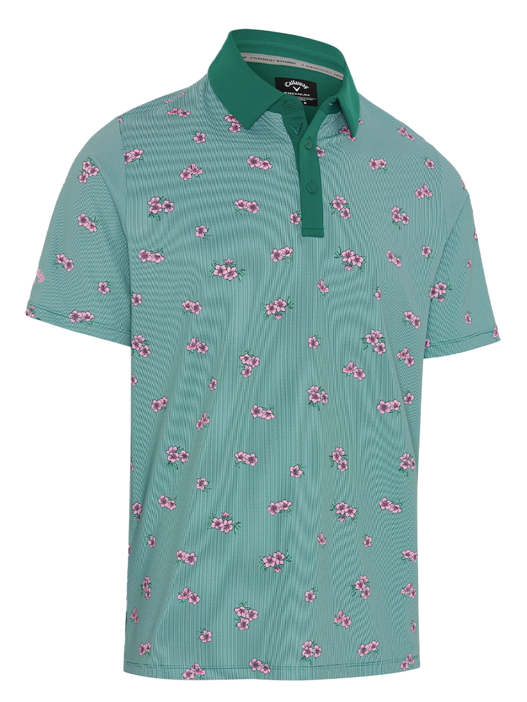 Callaway Golf Azalea Gingham Polo - Galapagos Green