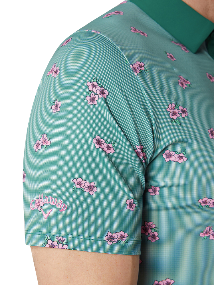 Callaway Golf Azalea Gingham Polo - Galapagos Green