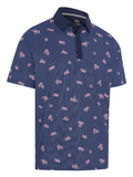 Callaway Golf Azalea Gingham Polo - Peacoat