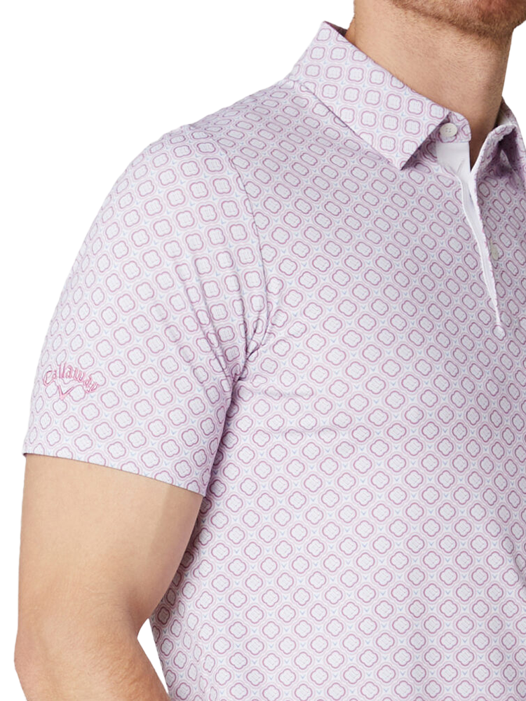 Callaway Golf Club Print Polo - Bright White