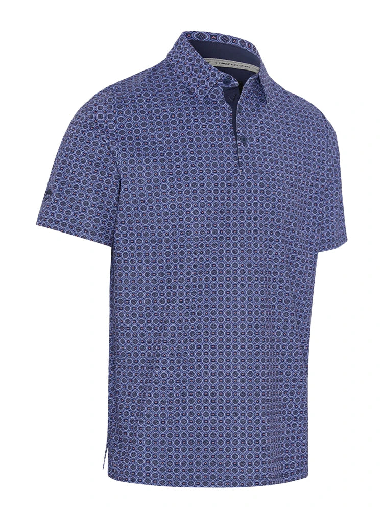 Callaway Golf Club Print Polo - Peacoat