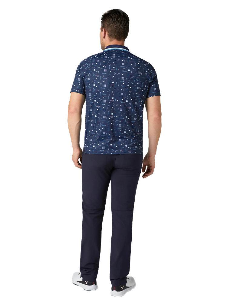 Callaway Golf Collection Print Polo - Peacoat