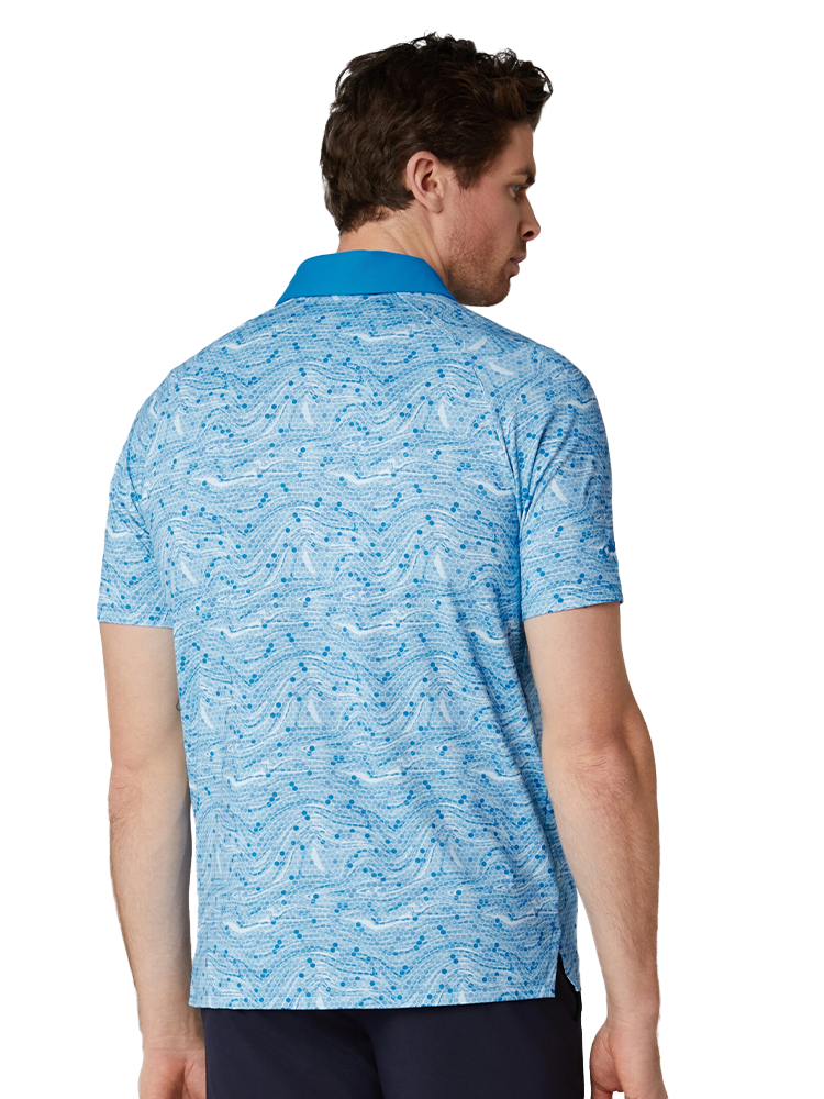 Callaway Hex Marble Polo - Brilliant Blue