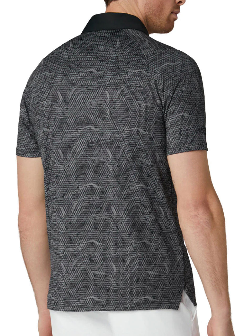 Callaway Hex Marble Polo - Caviar