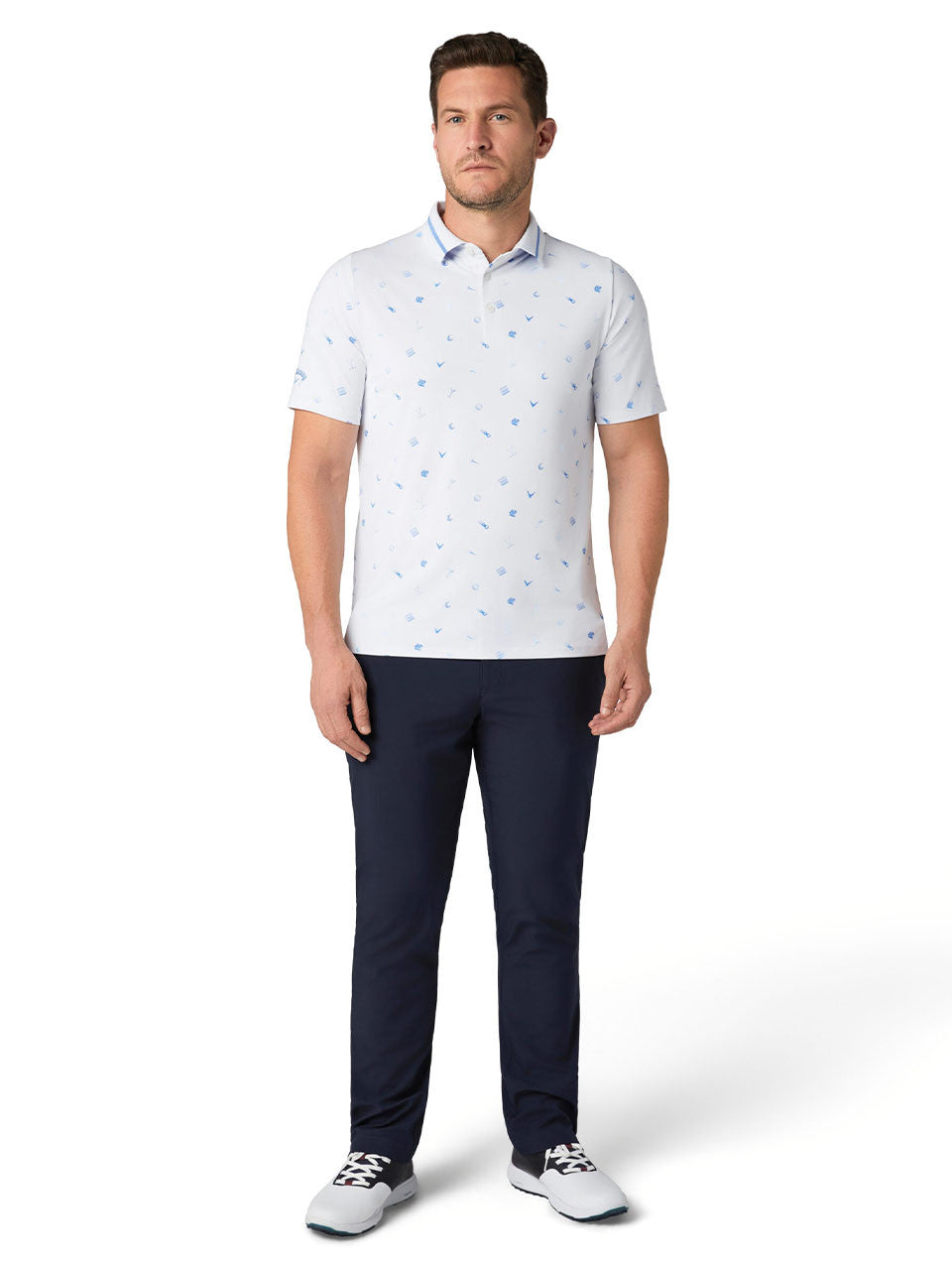 Callaway Memento Print Polo - Bright White