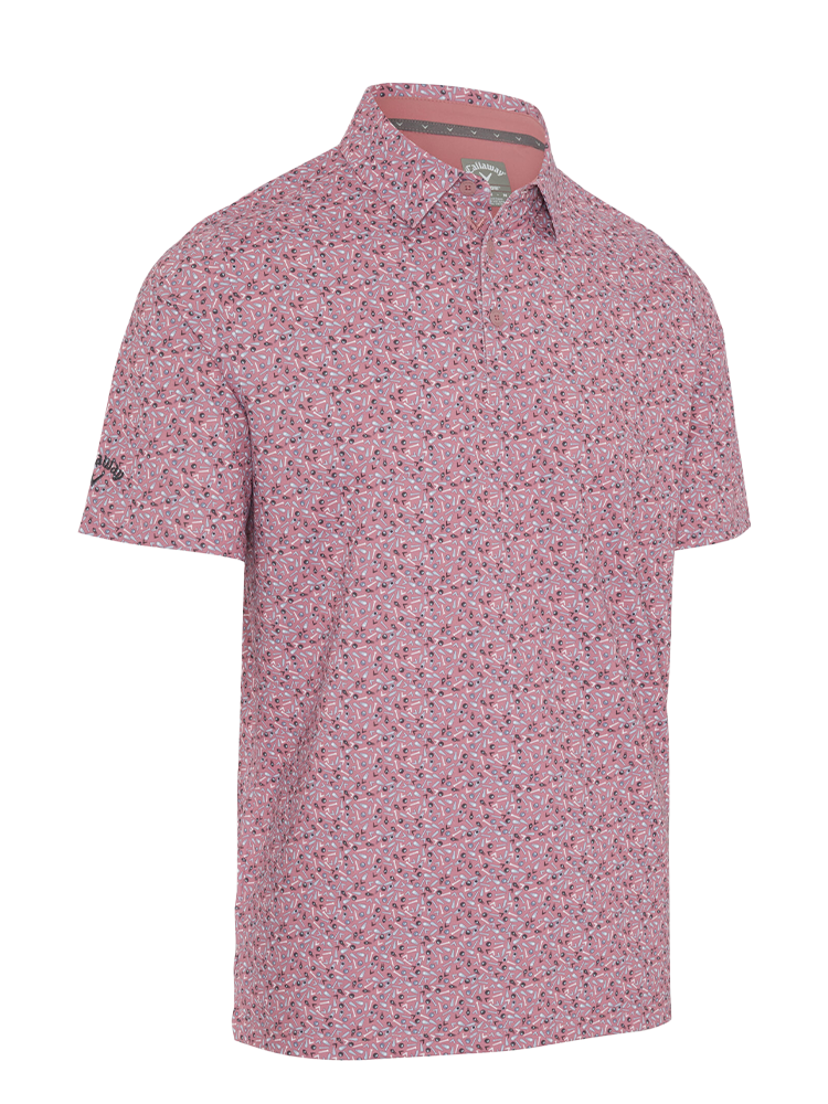 Callaway Novelty Confetti Print Polo - Mesa Rose