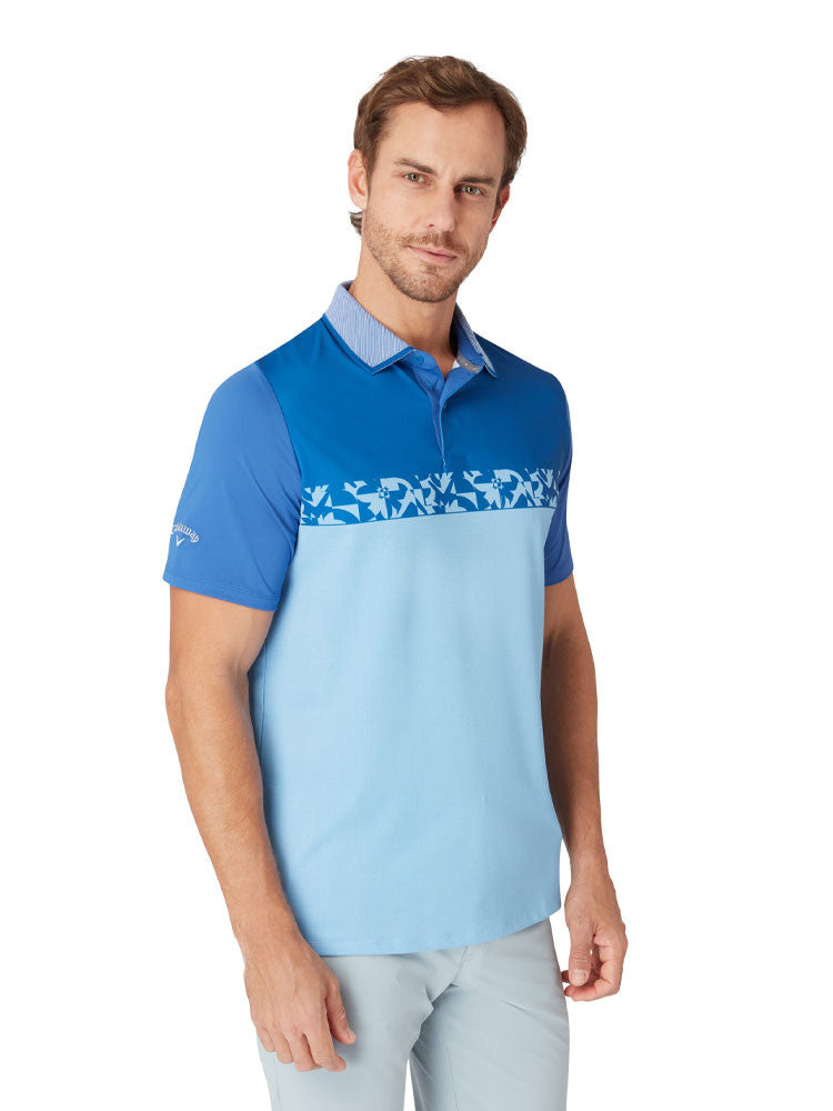 Callaway Oxford Block Polo - Galaxy Blue