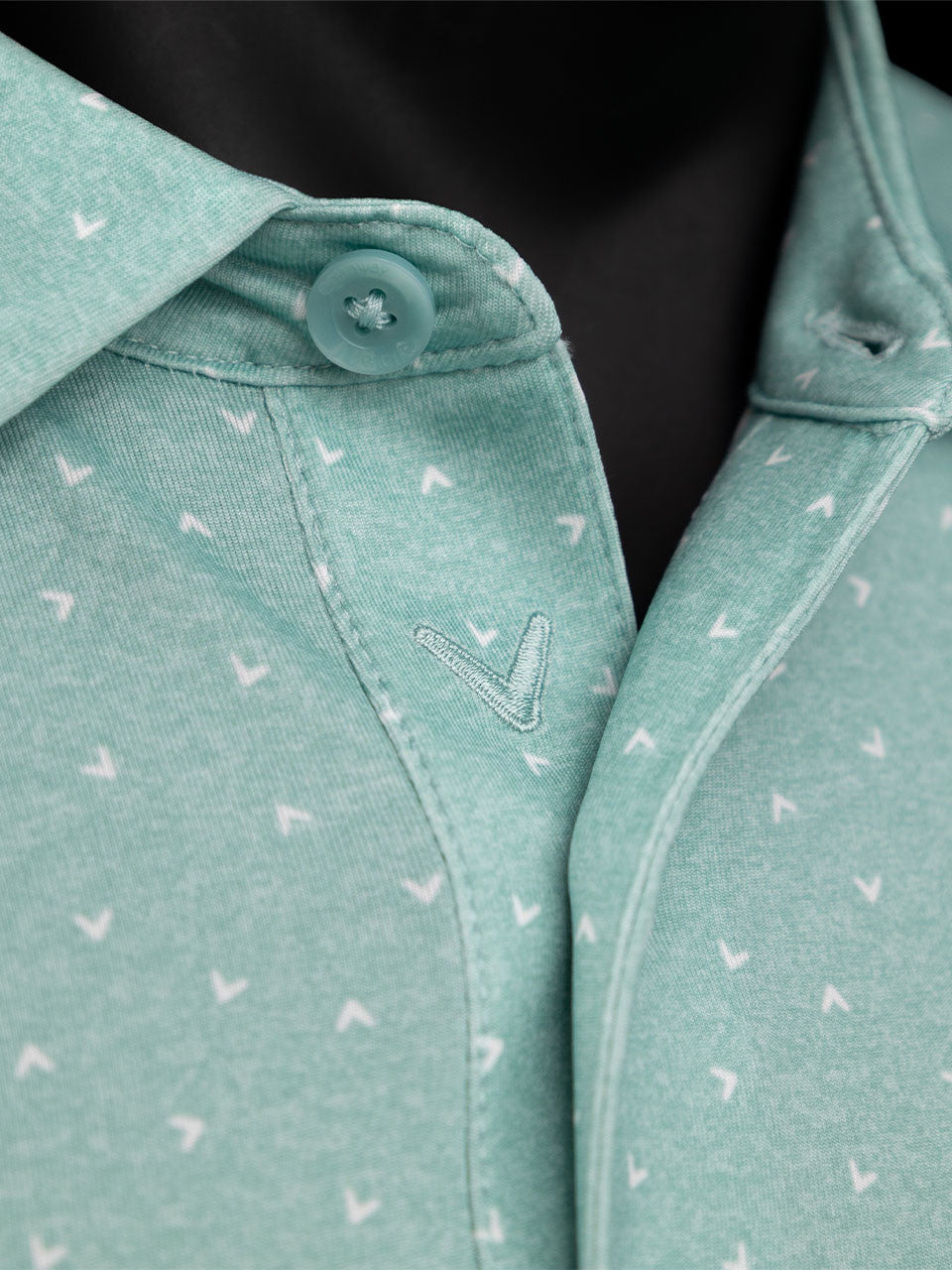 Callaway Pro Spin All Over Chev Printed Polo (Relaxed Fit) - Aquifer