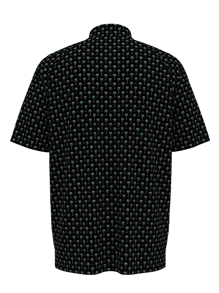 Callaway Pro Spin Multi Palm Print Polo (Relaxed Fit) - Caviar