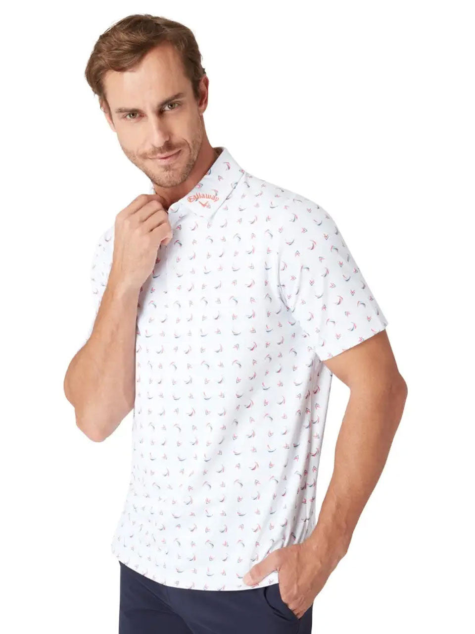 Callaway Swing Chev Polo - Bright White