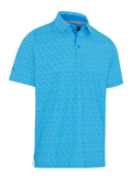 Callaway Tile Gingham Print Polo - Brilliant Blue