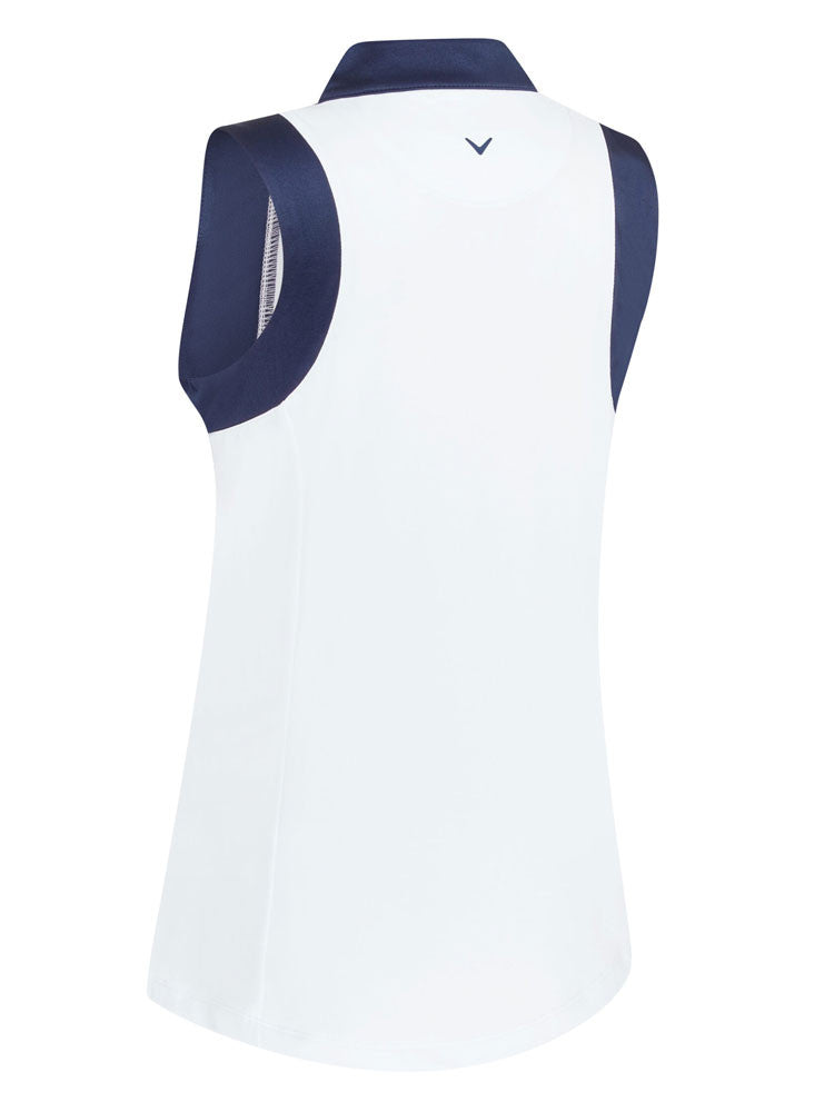 Callaway Women's Birdie Sleeveless Polo - Brilliant White