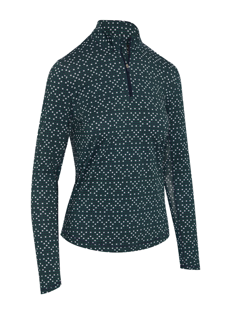 Callaway Women's Framing Geo Long Sleeve Sun Protection Top - Peacoat