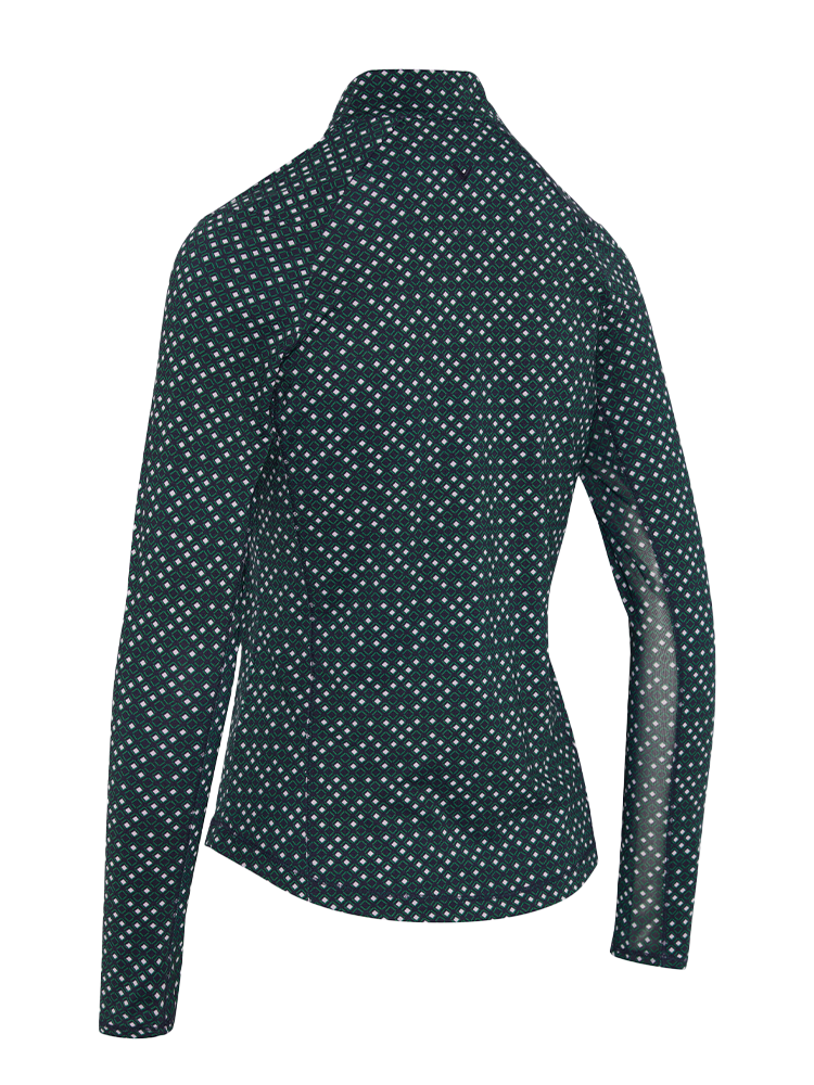 Callaway Women's Framing Geo Long Sleeve Sun Protection Top - Peacoat