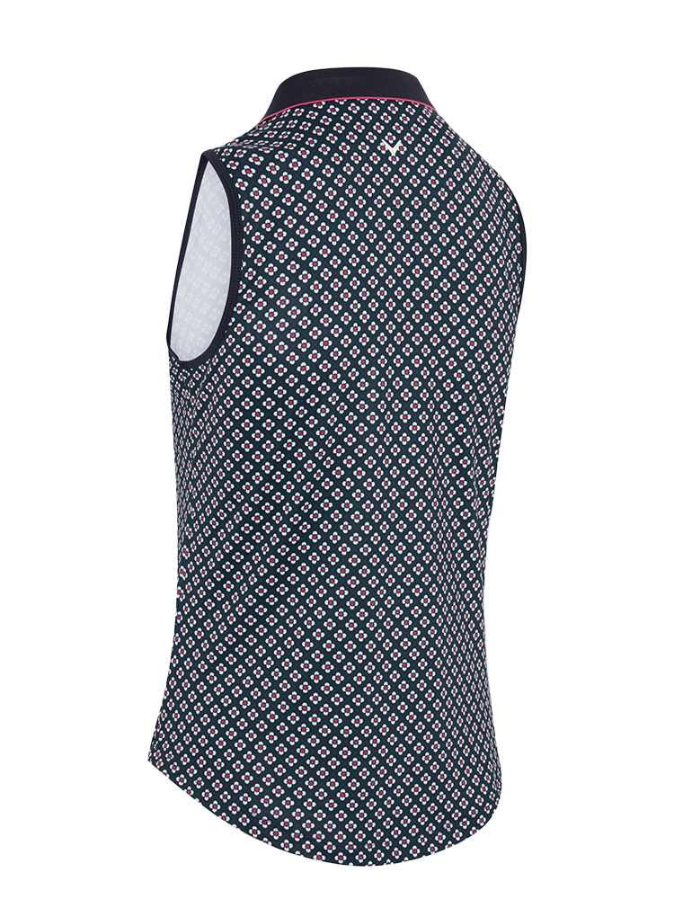 Callaway Women's Mini Geo Floral Sleeveless Top - Peacoat