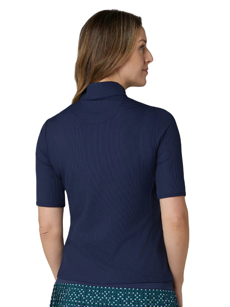Callaway Women's Rib Play Polo - Peacoat