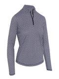 Callaway Women's Scarf Geo Long Sleeve Sun Protection Top - Peacoat