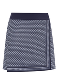 Callaway Women's Scarf Geo Print Asymmetrical 17-Inch Skort - Peacoat