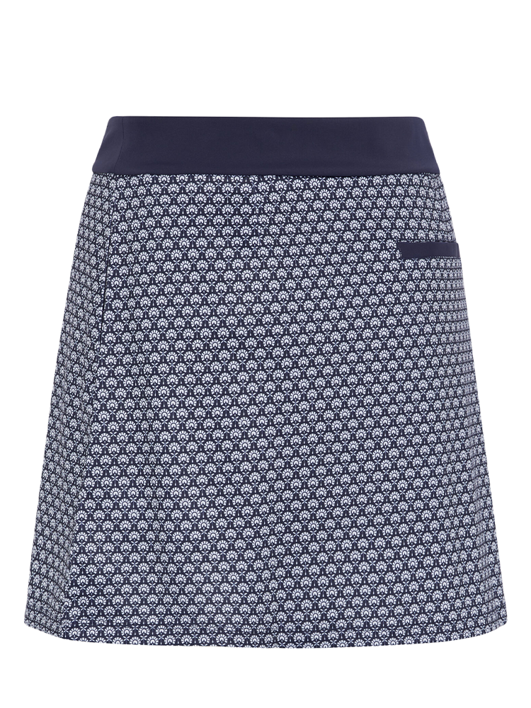 Callaway Women's Scarf Geo Print Asymmetrical 17-Inch Skort - Peacoat
