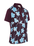 Callaway Women's Stemmed Floral Short Sleeve Top - Potent Purple