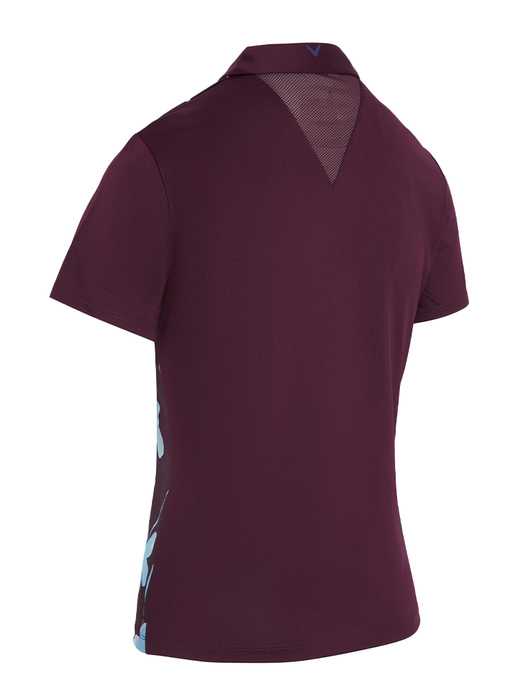 Callaway Women's Stemmed Floral Short Sleeve Top - Potent Purple