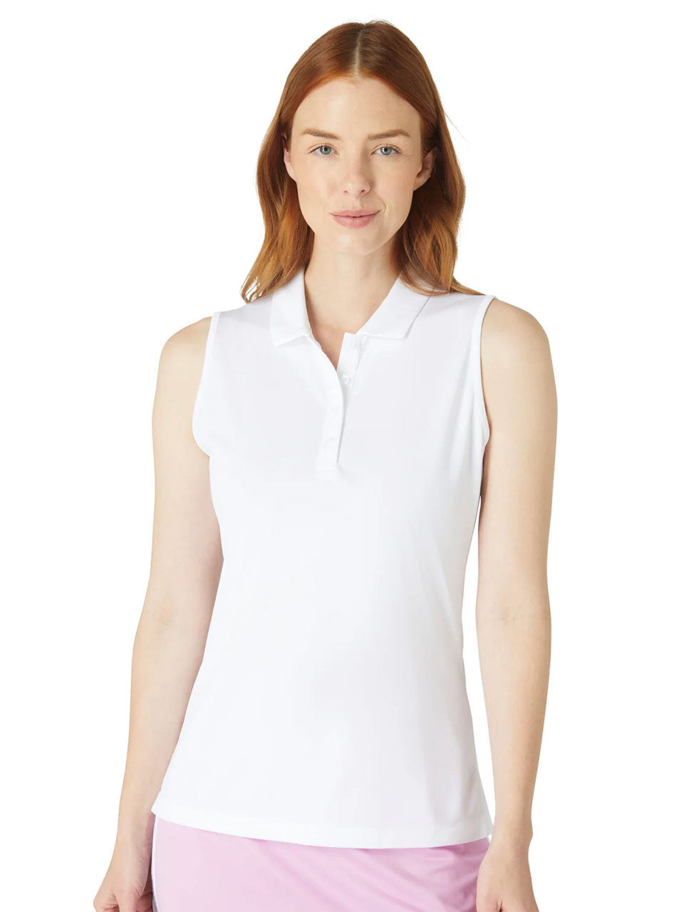 Callaway Women's Tournament Sleeveless Polo - Bright White