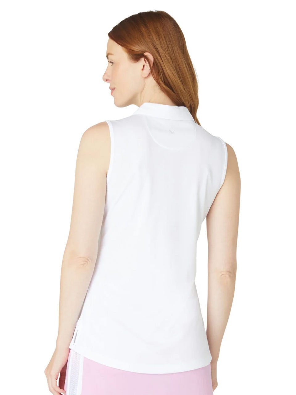 Callaway Women's Tournament Sleeveless Polo - Bright White